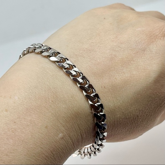 Stainless Steel Flat Curb Adjustable Chain Bracelets - High Quality - Picture 4 of 10
